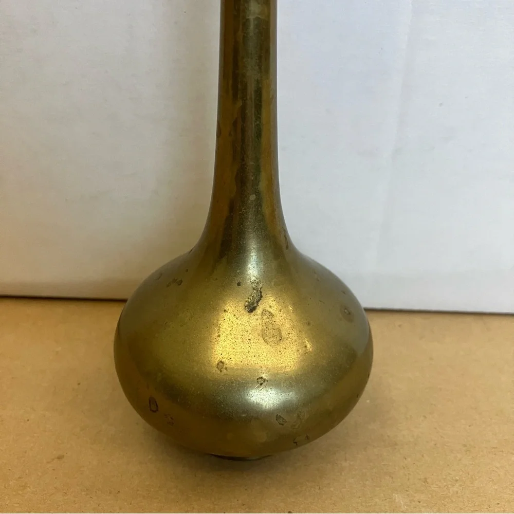 VTG MCM Brass Bud Vase 7